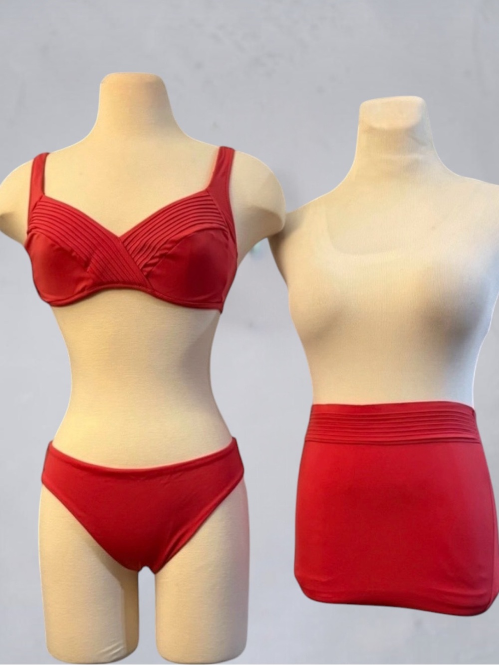 New! La Perla Anna Club 3 Piece Bikini Skirt Set Size 10